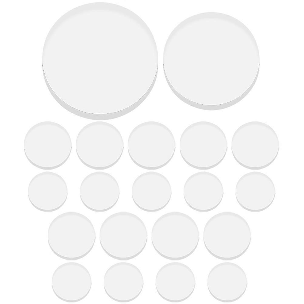 Clear Glass Top Bumpers 20pcs Non Slip Pads for Furniture Protection, Durable, Easy Installation, Non Adhesive, Table Stoppers