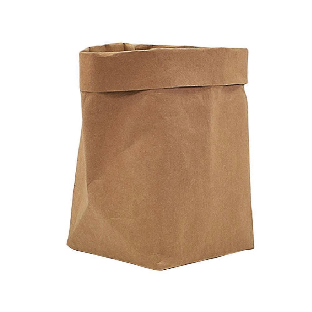 Washable Kraft Paper Flowerpot Bags, Reusable Tear Resistant Planter Covers for Decoration and Multipurpose Storage Organizer Use