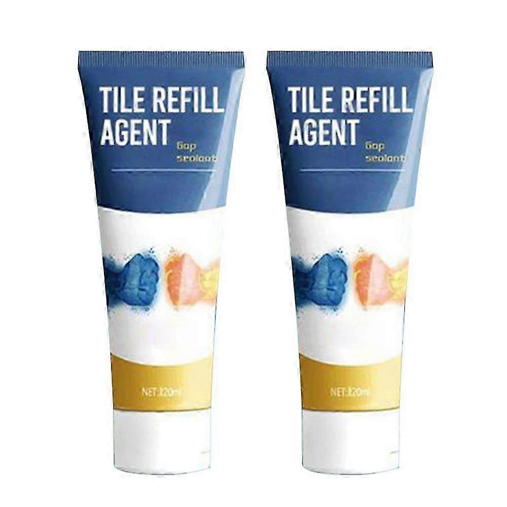 2x修理剤防水ホワイトタイル詰め替えグラウトペン防型充填剤壁磁器バスルームペイントクリーナー