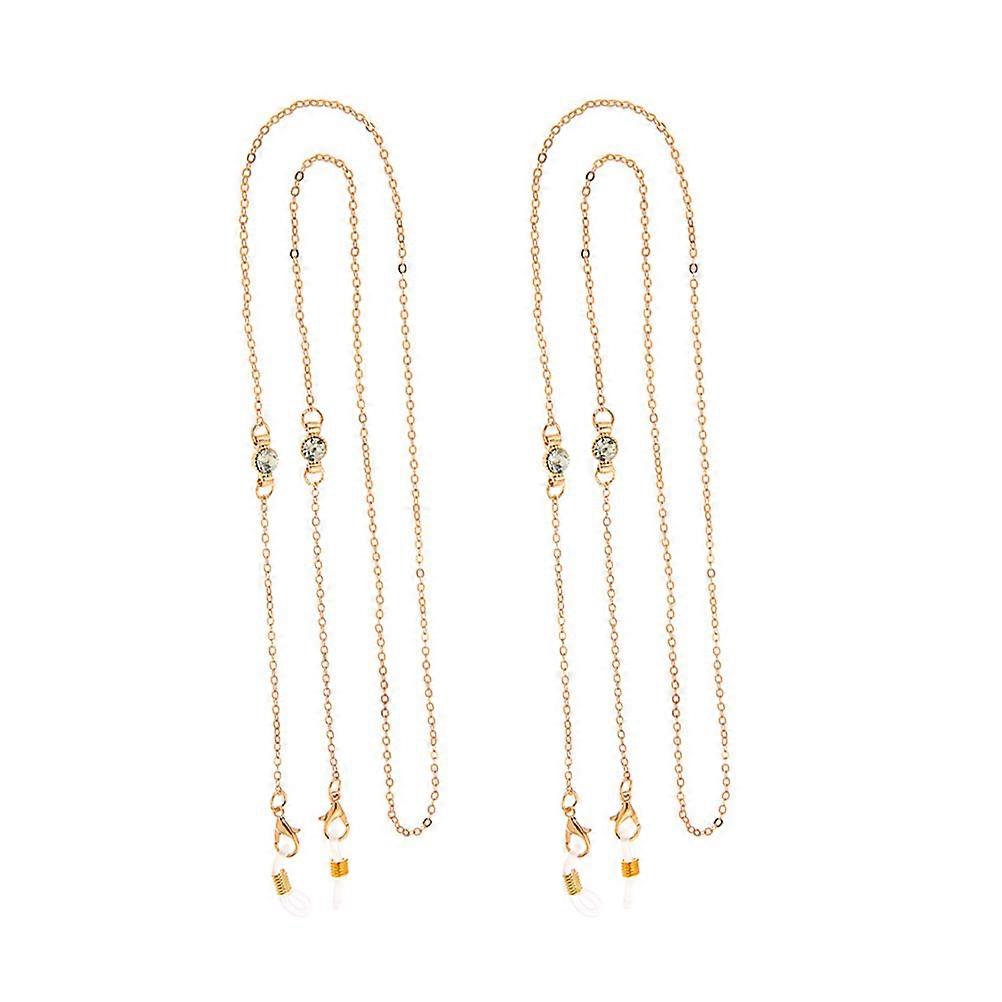 Stylish Eyeglass Straps Metal Eyeglass Chain Lanyard 70x0.5cm present Giving 2Pcs