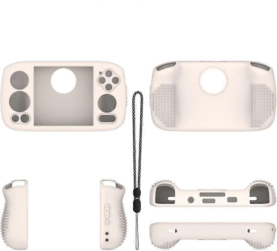 Silicone Case for Anbernic RG Cube, AntiShock 360° Protection Sweatproof (Beige)