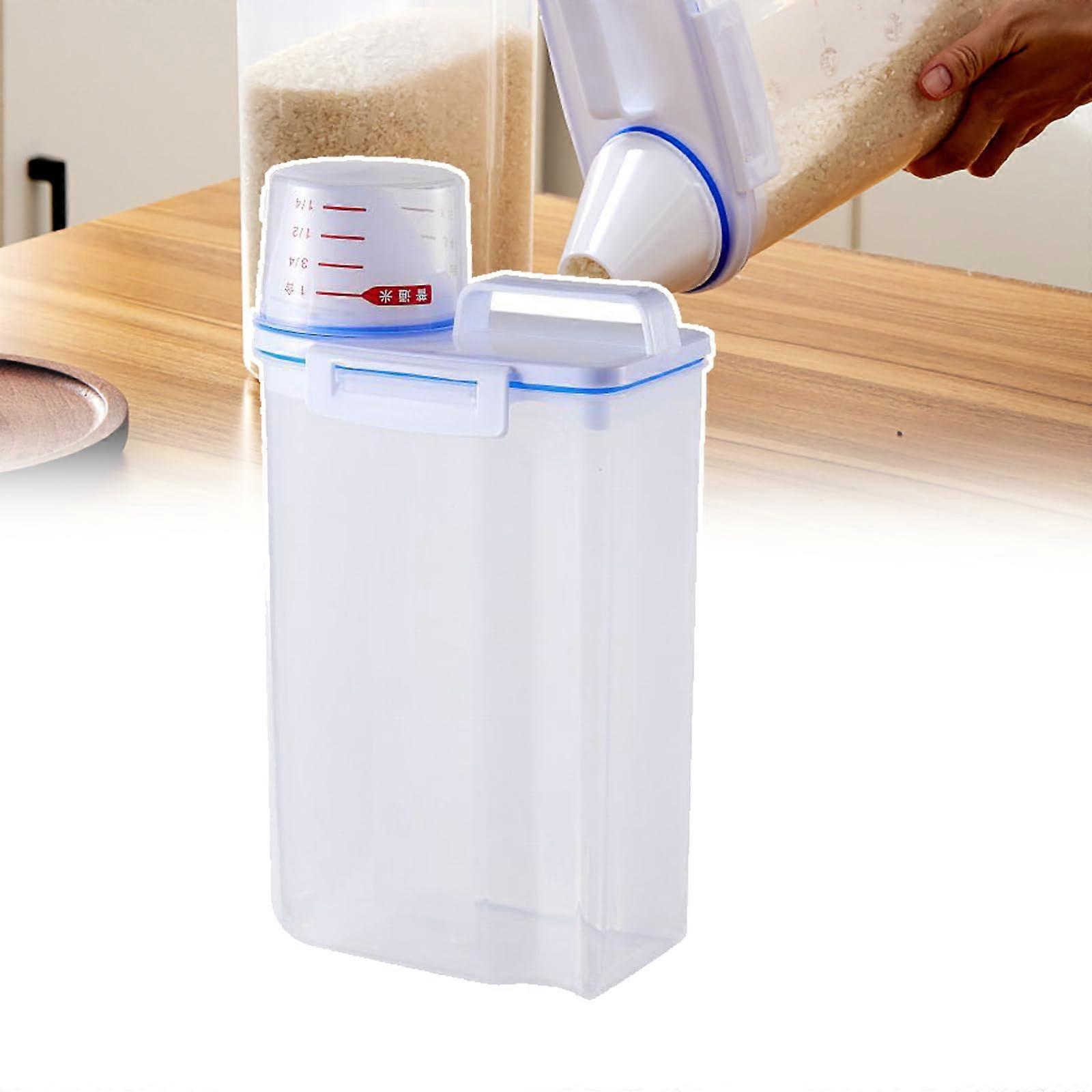 Transparent Muesli Dispenser For Dry Foods, Airtight Muesli Container, Double-Seal Rubber Ring, Angled Opening, Clear
