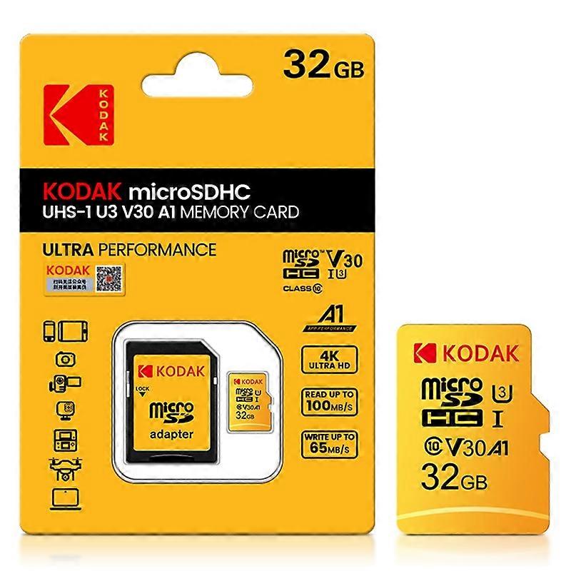 KODAK 32GB Micro SD Card Class 10 UHS-1 U3 V30 A1 TF Card for Car DVR