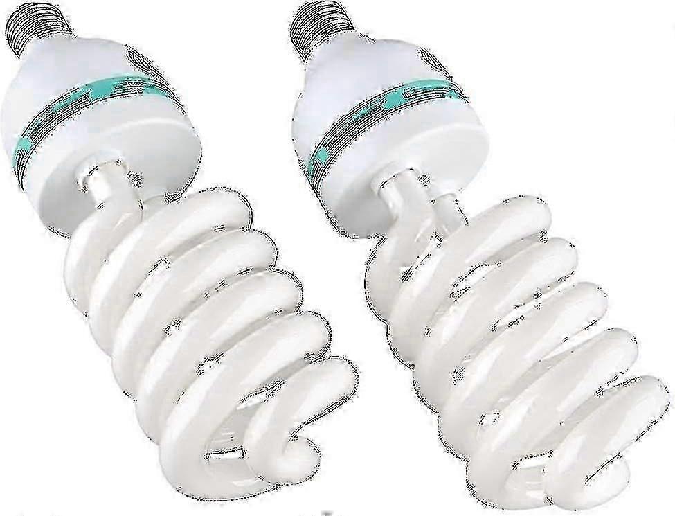 Set of 2 x 135W E27 Daylight Photography Light Bulbs - 5500K Studio Video Lighting Bulbs for Photo Studio & Bright Illumination (220V)
