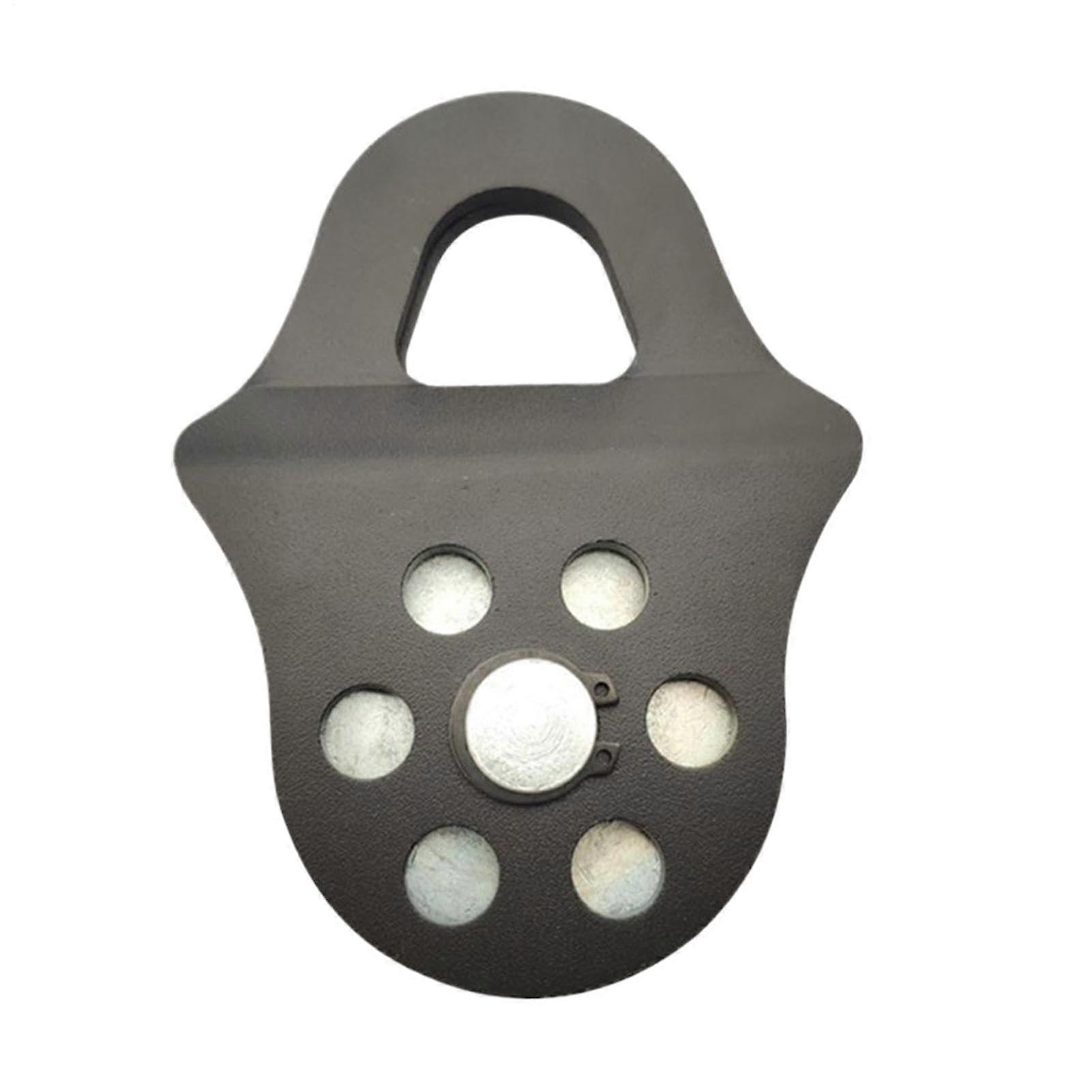 Pulley with Pull Block 8000kg Capacity for Off-Road Use, Compatible with Synthetic Rope and Steel Cable, Black Finish
