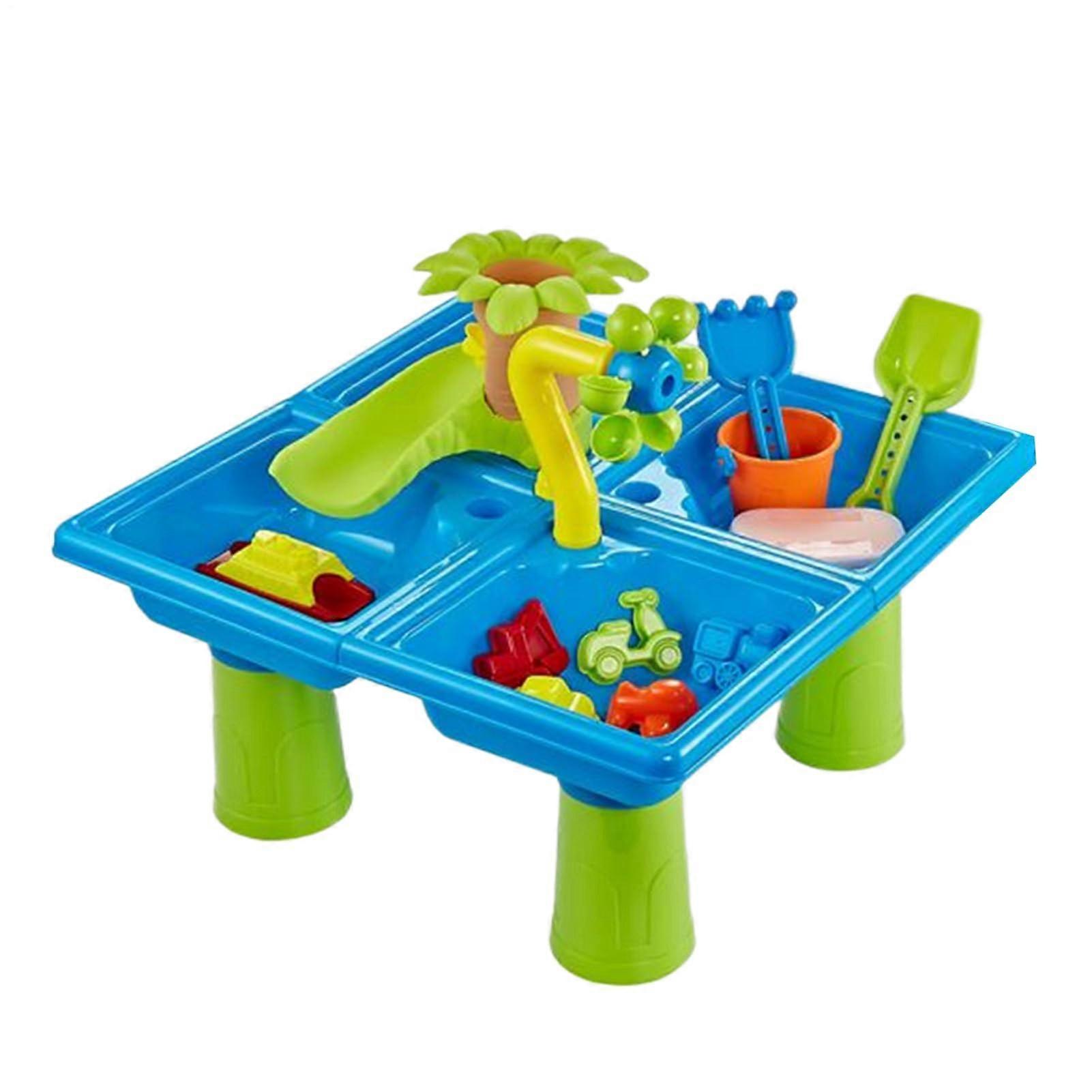 Water Play Table with Activity Features  Beach Play Set, Educational Garden Toy