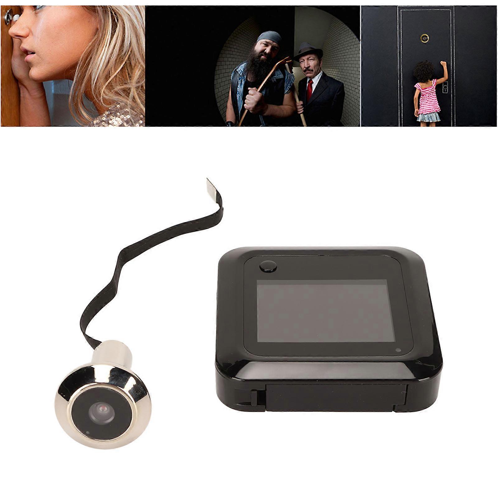 Campainha de vídeo doméstico 145 graus grande angular 2.4 polegadas câmera de segurança digital LCD para casa 0.3MP 