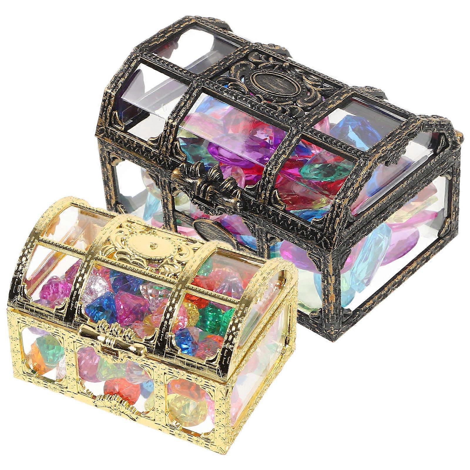 Practical Pirate Treasure Box Set for Storage Use Made of Plastic Assorted Color