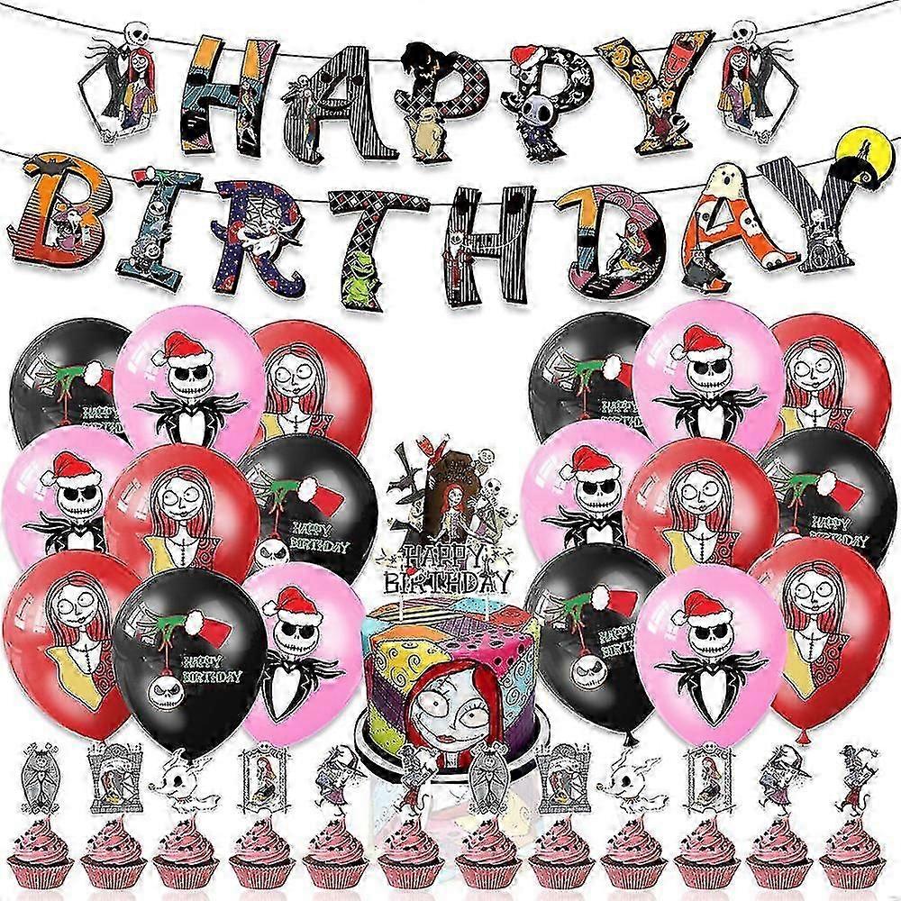 Nightmare Before Christmas Themed Birthday Party Decorations Set