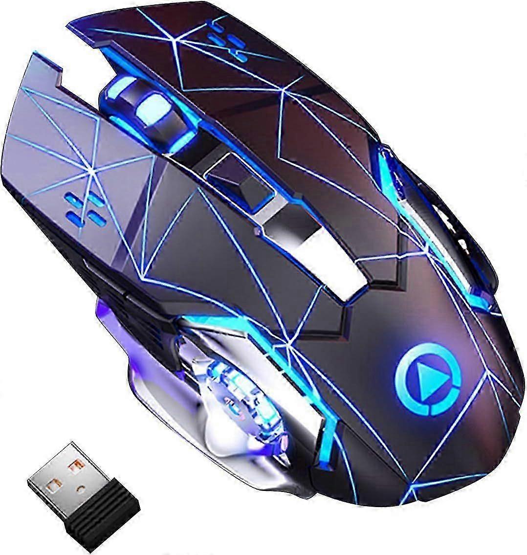 Wireless Bluetooth Mouse A4 Rgb Silent Rechargeable Ergonomic 6 Buttons 1600DPI Gaming Mouse