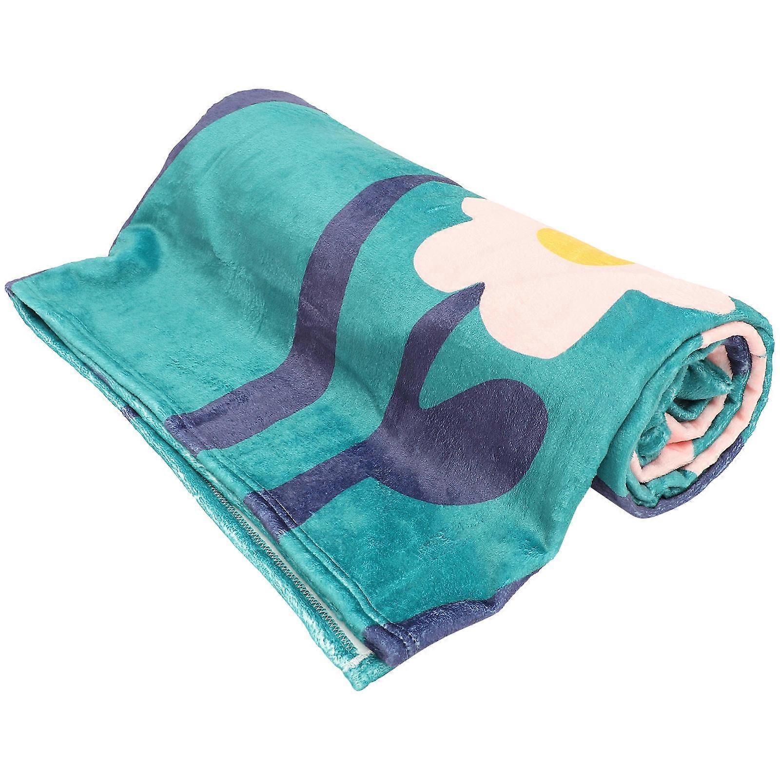 Fuzzy Blankets Large Blanket Rectangular Polyester Blanket For Camping Movie Watching 200X150cm Double-layered 1Set