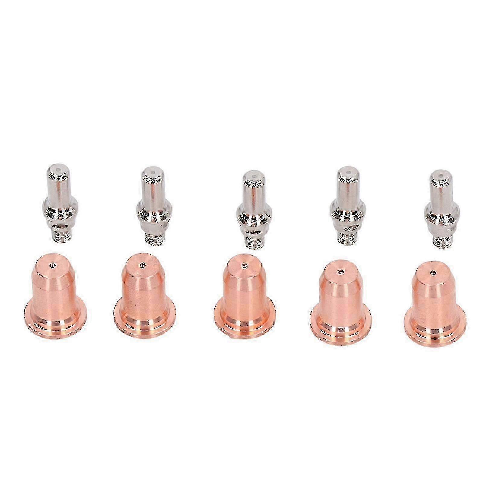 10 Pcs Copper Electrode Nozzles for PT60 Plasma Cutting Torch - Durable Consumables for Precision Cutting Tasks