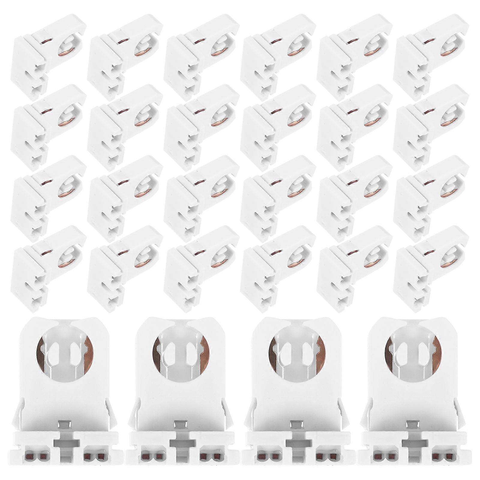 EnergyEfficient Lamp Socket Replacement for Fluorescent and LED Tubes Made of Durable PC Materials Assorted Color 30pcs