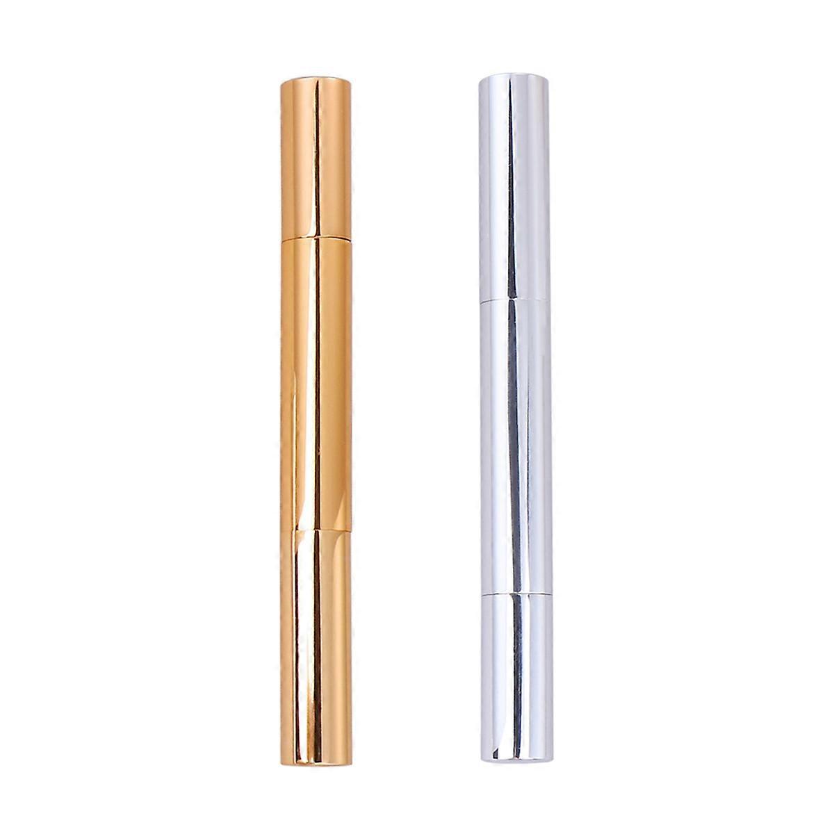 Aluminum Lip Gloss Pens with Brush Applicator Empty Cosmetic Tubes for Lip Balm, Nail Oil, Essential Oils & Perfume Portable & Easy to Carry