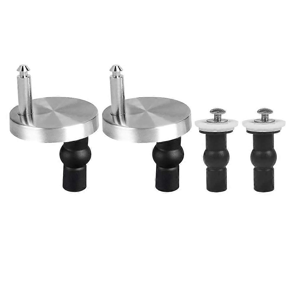 Toilet Seat Fixings Hinges Replacement Home Use 7x5.1cm Stainless Steel 4Pcs/Set