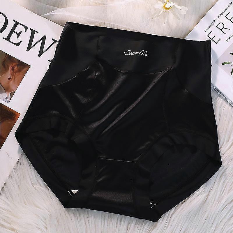 Non-marking Nude Plus Size Women's Panties Soft and Comfortable High-waisted Underwear Package Hip Breathable Crotch Bottom Triangle Panties