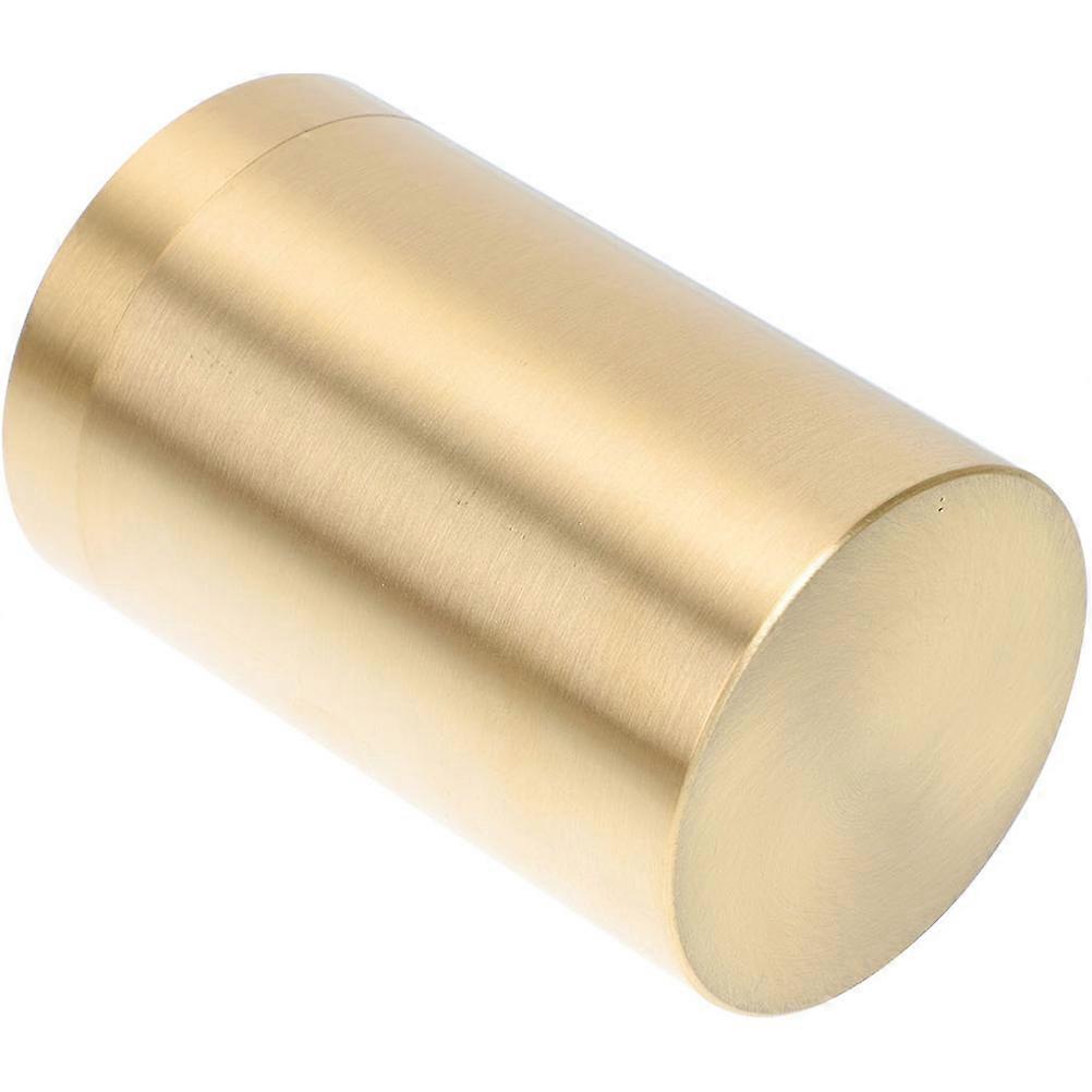 Golden Copper Canister for Storage Versatile Handmade Pure Copper Tea Leaf Can Elegant Design 7.5x5.5 Inches