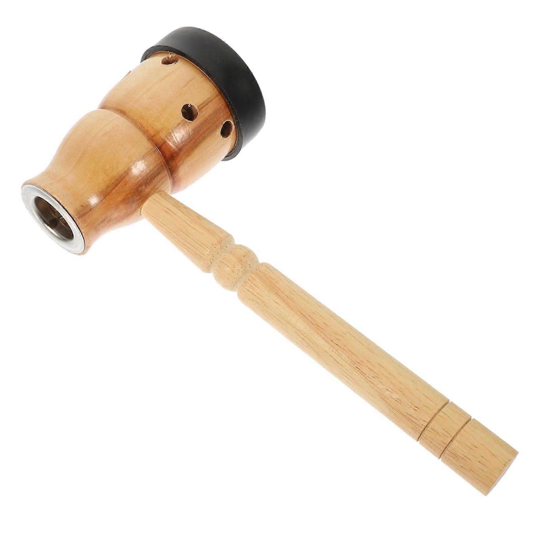 Moxibustion Box Kit Adjustable Portable Acupuncture Tool with Amethyst Stick and Wooden Case Light Brown