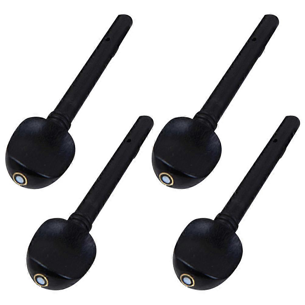 4pcs Ebony Violin Pegs Replacement Tuning Pegs For Violin Durable And Smooth Finish For Musicians Black