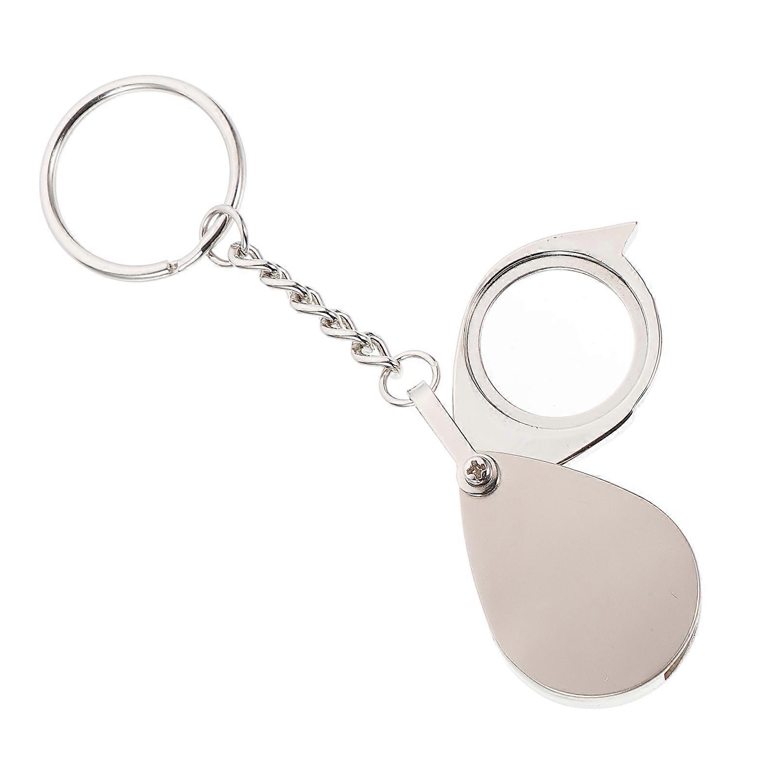 Compact Foldable Loupe Magnifier with HD Optics and Keychain Attachment for Travel and Everyday Use