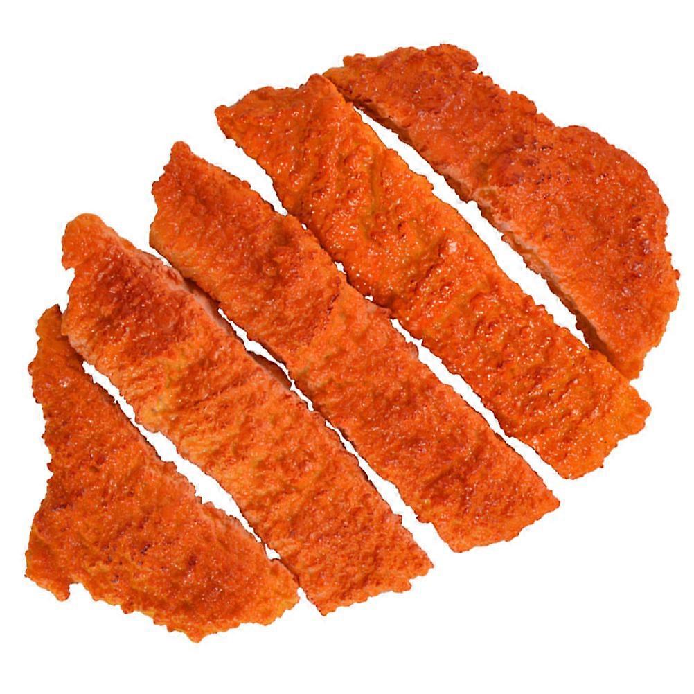 Lifelike Photo Props PVC Brown Chicken Cutlet Model for House Use Looks Real and Vibrant