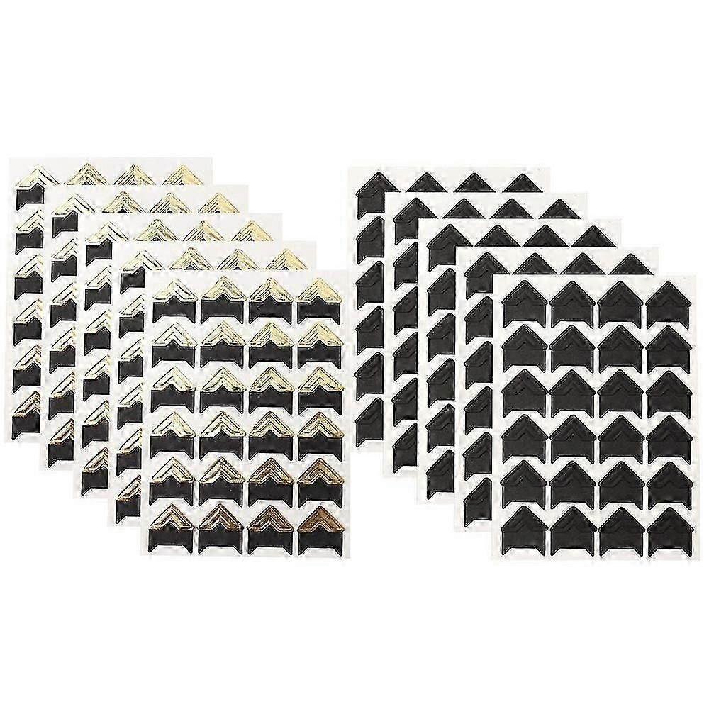 10 Sheets Photo Corners Self Adhesive Stickers, Photo Mounting Paper Corner Stickers For Diy Scrapbo
