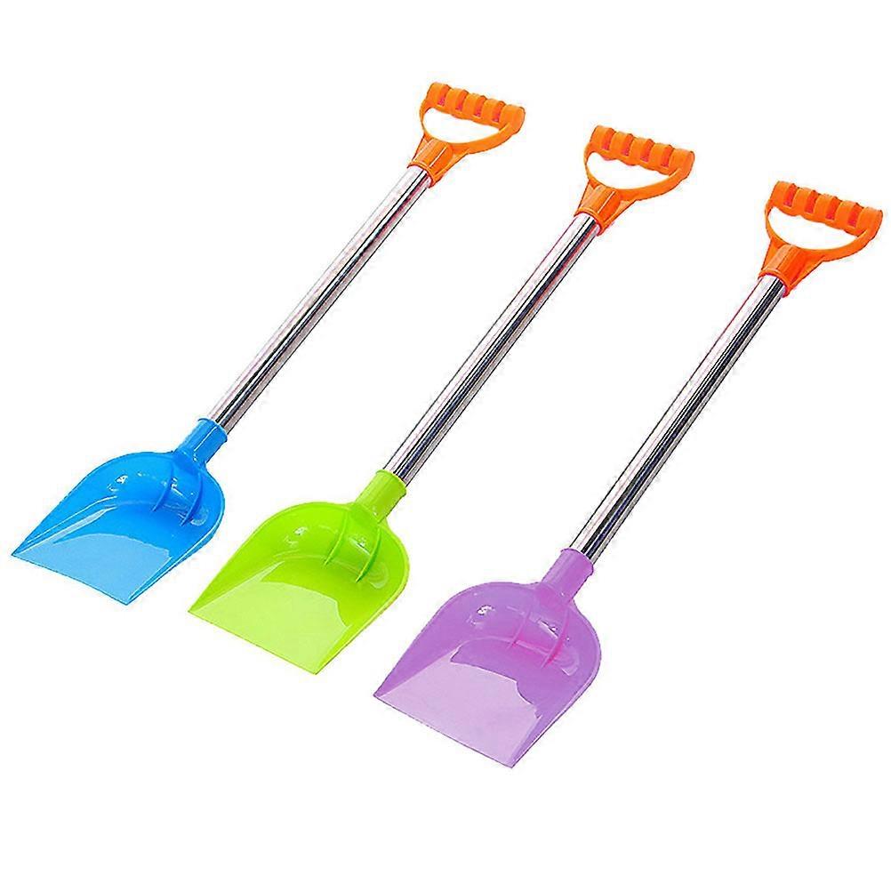 3pcs Thickened Snow Trowels with Stainless Steel Handle, Lightweight Plastic for , Random Color for Boys