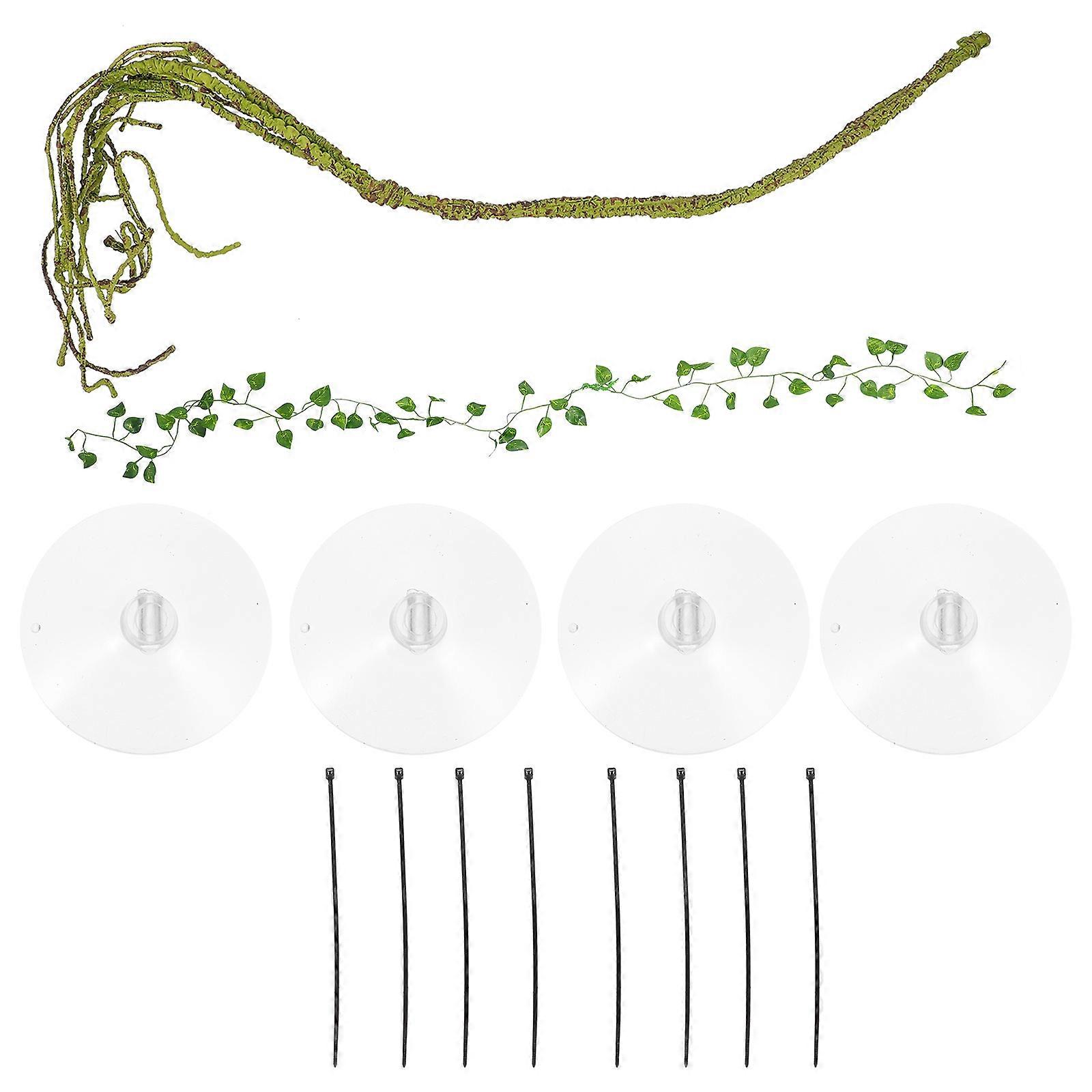 Reptile Vines For Climbing 1 Set Lizard Terrarium Setup 100X1CM Assorted Color Realistic Look Climbing Feature