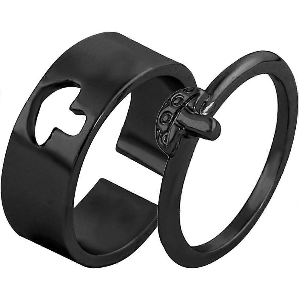 Sturdy Matching Love Rings Engagement Bands Formal Wear 1 Pair