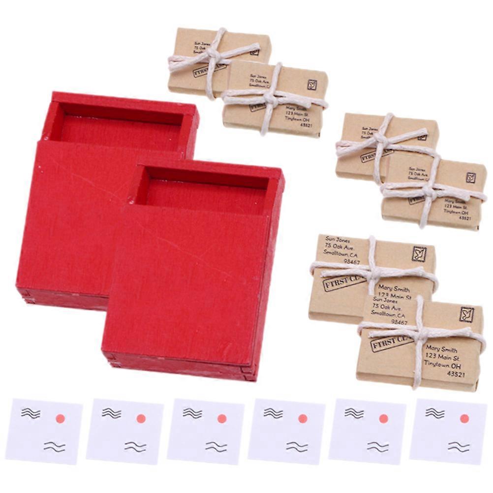 Paper Mini Parcels Ornament 2Sets Multi Doll House Decorations for Miniature Decor