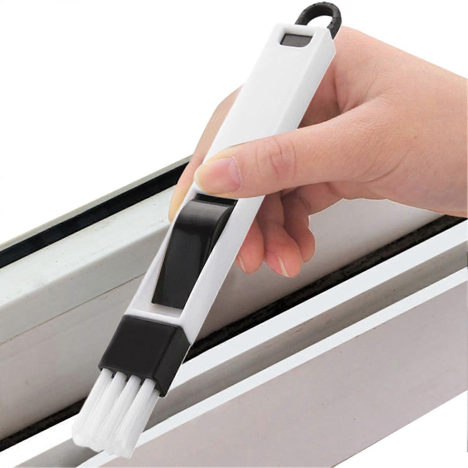 Bench Cleaner, Keyboard Scoring Dust Scoop, Removable Groove Brush with Dustpan for Household, Kitchen, Bathroom  Keyboard Columns Black