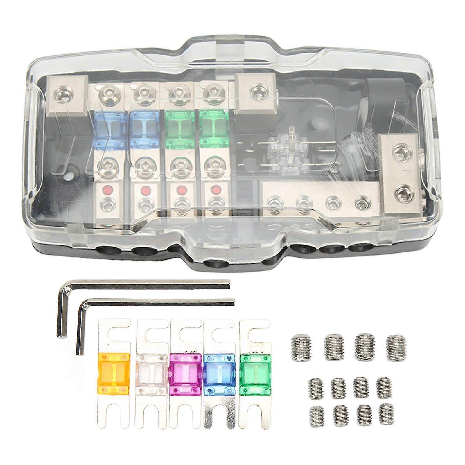 4 way fused power block for vehicles and marine use