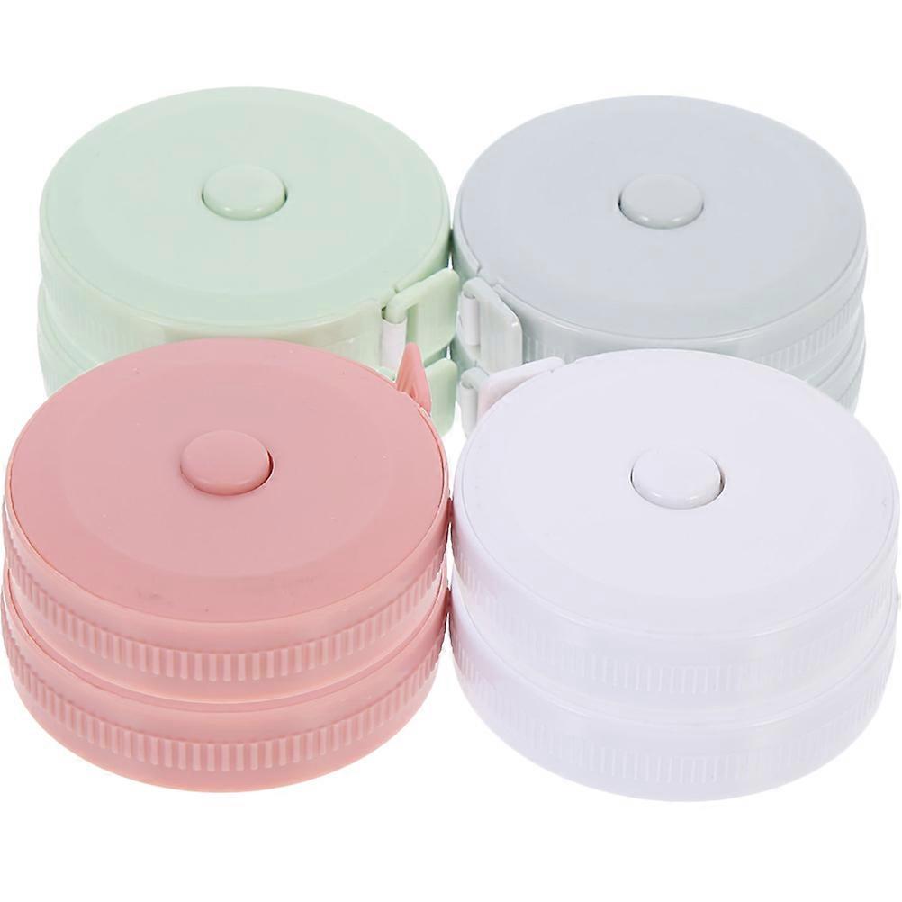 Mini Tape Measure 8Pcs Automatic Retractable Measuring Tool For Sewing Crafts Practical Assorted Color ABS