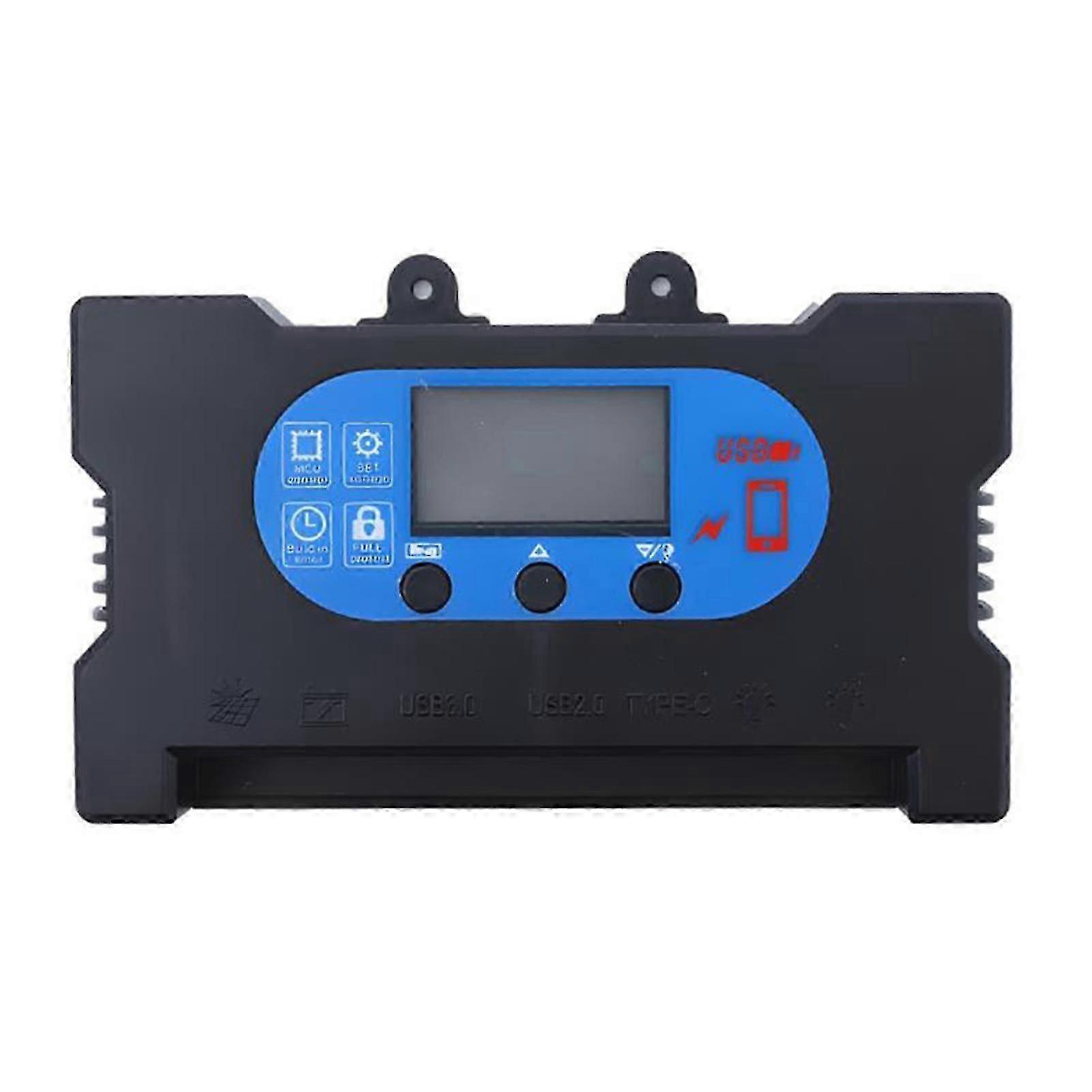 12V/24V Solar Charge Controller with Dual USB Fast Charging Multiple Protections Efficient Solar Energy Conversion Controller