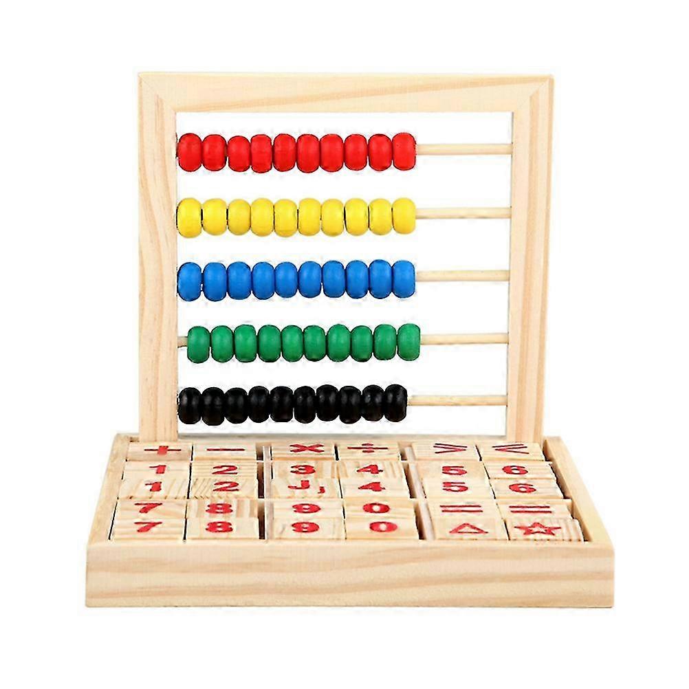 1 set of Wooden Abacus Math Learning Toy Kids Educational Toy Wooden Arithmetic Toy 2025
