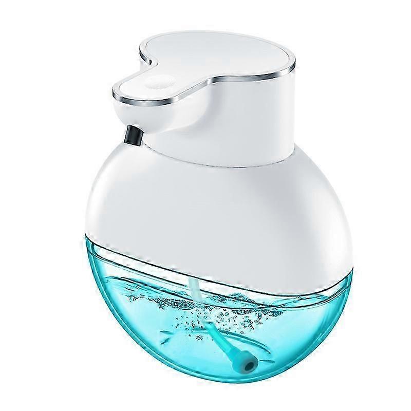 (White) Automatic wall-mounted soap dispenser, 2 adjustable levels, automatic 400 ML USB refillable foam soap dispenser