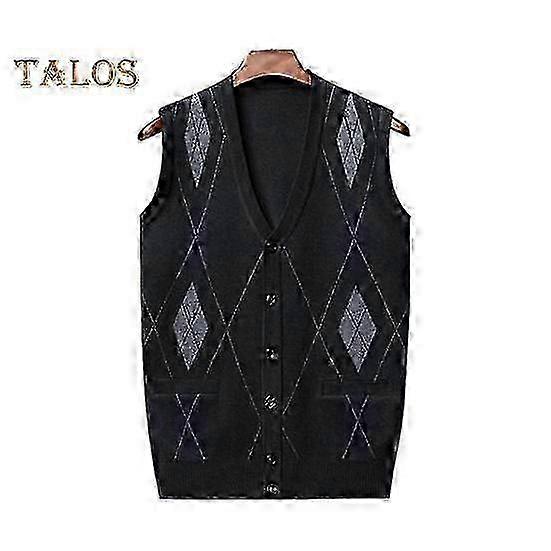 Men's knitted cardigan sweaters, multiple sizes available, geometric patterns with suitable color combinations