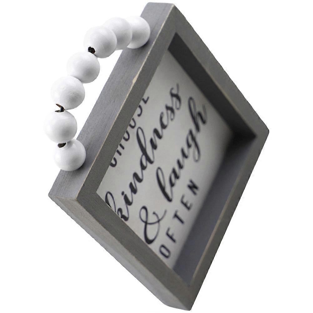 Wall Wood Sign With String Decorative Item In Grey For Kitchen Bedroom Adding A Retro Atmosphere 1Pcs