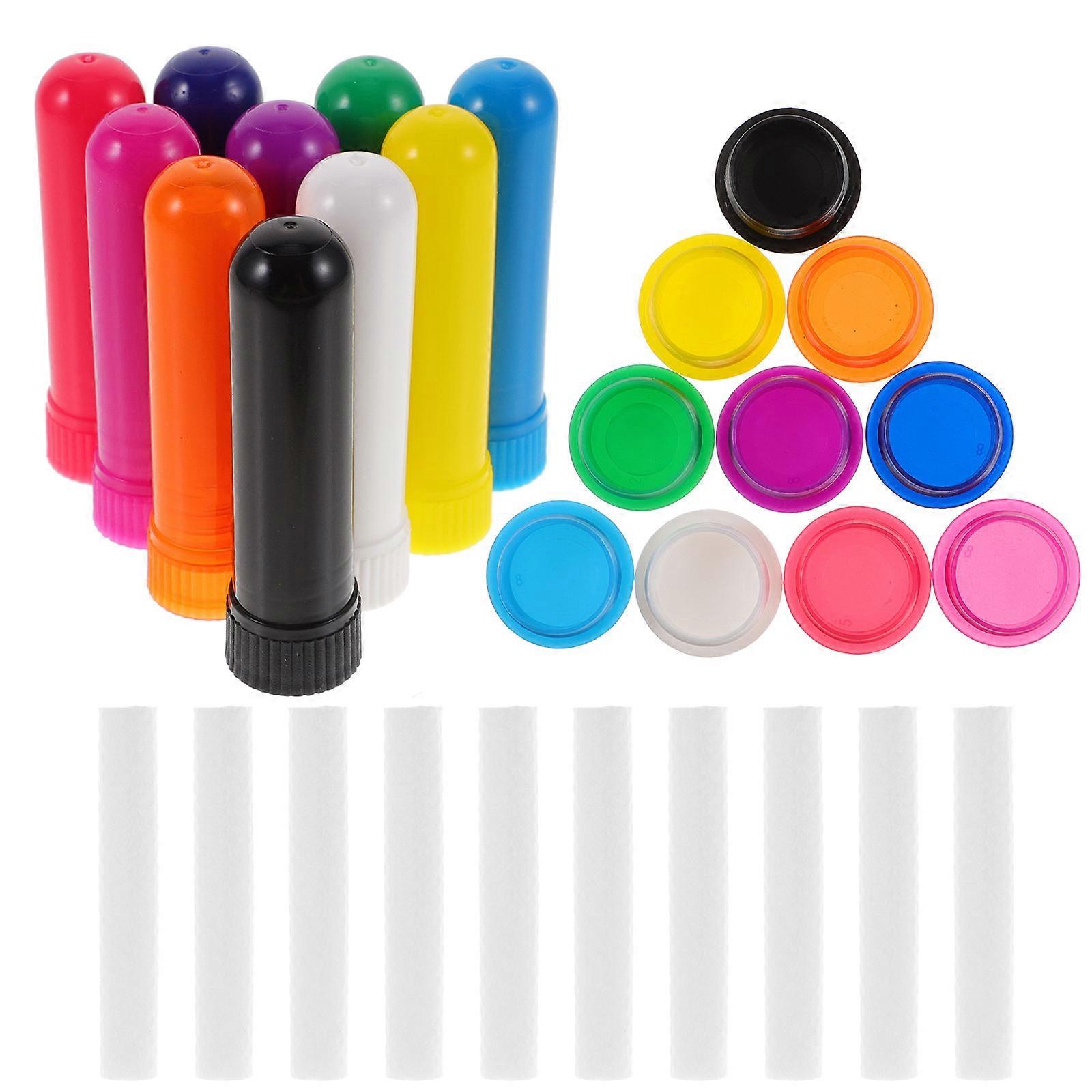 10pcs Portable Aromatherapy Nasal Sticks with Cotton Core for Essential Oils – Compact & Convenient Scent Relief for Daily Use