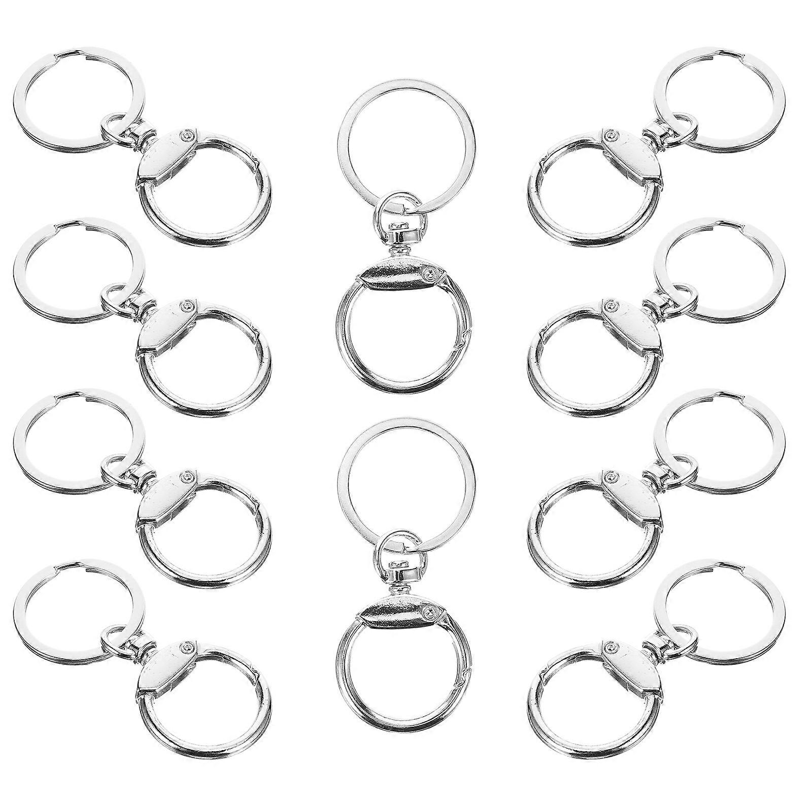 Here's a refined and professional product description based on your input:

 

**10pcs Zinc Alloy Key Chain Clips – Flat Spring Ring Clasps for DIY