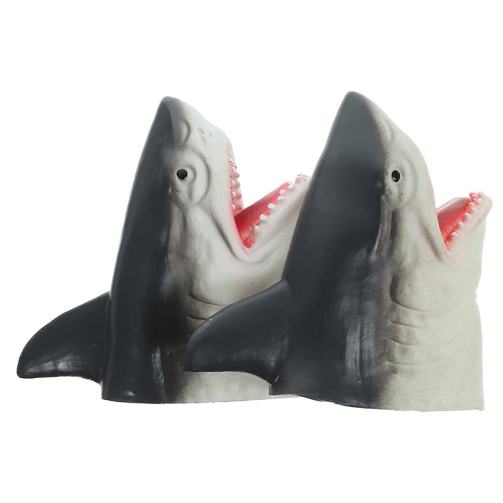 It looks like you're referring to a product listing for **"2pcs Shark Head Hand Puppets – Soft and Safe Animal Finger Puppets for Imaginative Play,