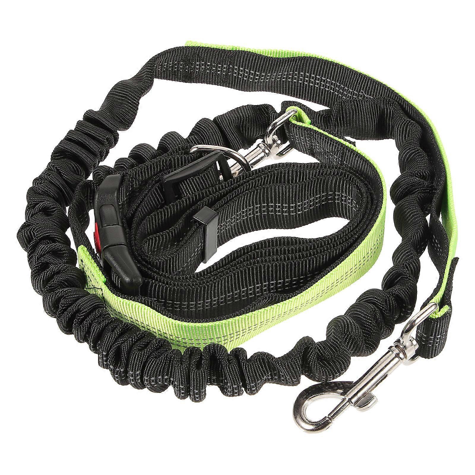 Hands Free Dog Leash with Reflective Stitching, Heavy Duty Waist Belt for Running, Training and Outdoor Activities, Multi Functional Traction Strap,