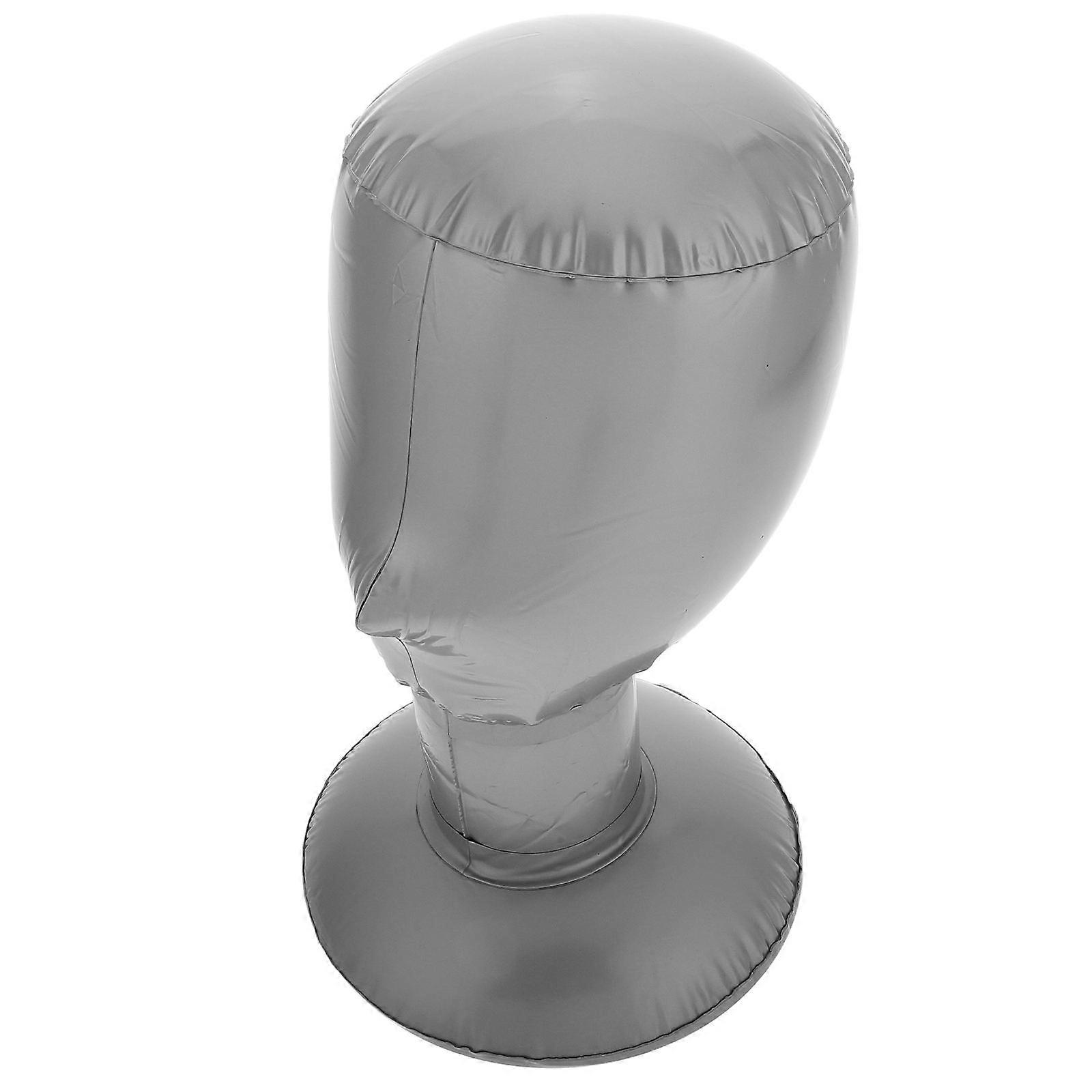 Mannequin Head Stand Inflatable Hat Organizer For Photography Occasion 57.00X57.00X32.00CM Silver Protection 1Set