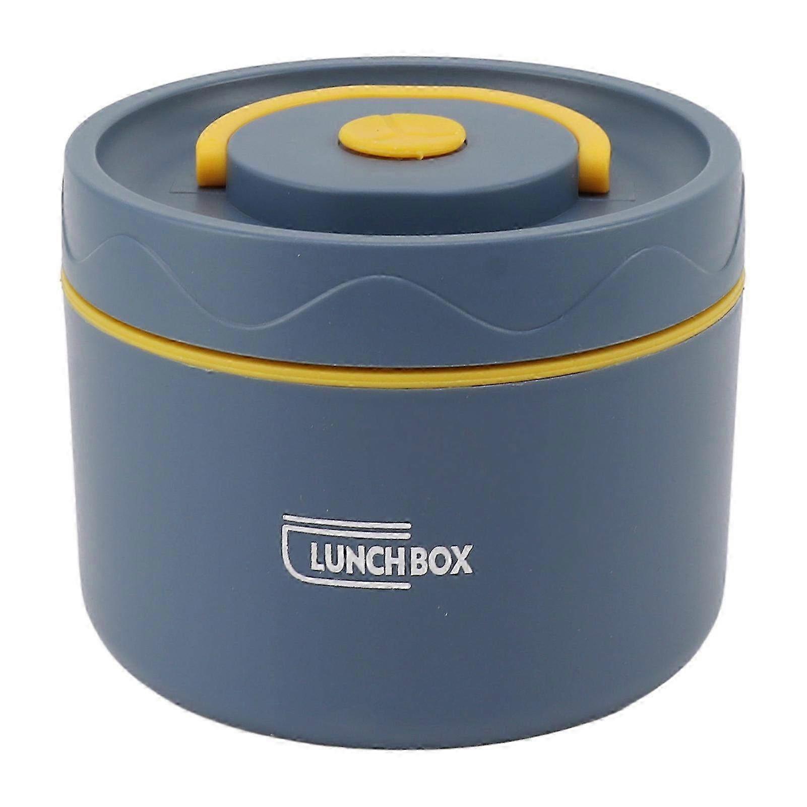 550ml Stainless Steel Insulated Bento Lunch Box - Stackable 2-Tier Round Container with Leakproof Design for Food Storage & Meal Prep