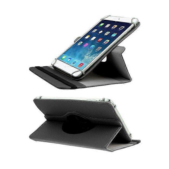 Capa protetora completa para tablet de 7 polegadas com suporte 360° em couro preto YONIS