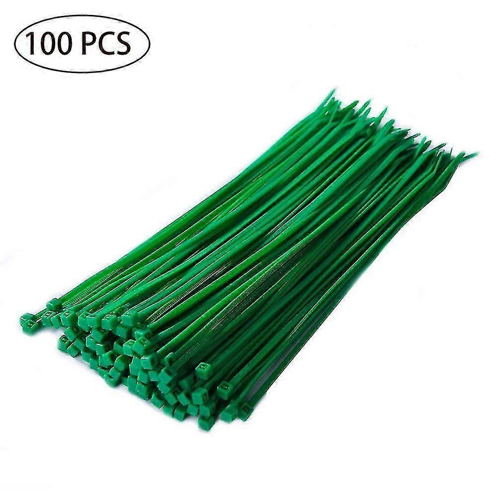Laços de zíper de nylon, 8 polegadas multi-purpose cable ties, auto loing cabie laços com plástico forte (verde)