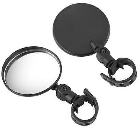 Electric Bike Rear View Mirror - 2-Pack, 360-Degree Adjustable Convex Mirror, Left/Right E-Scooter, Black, Shockproof