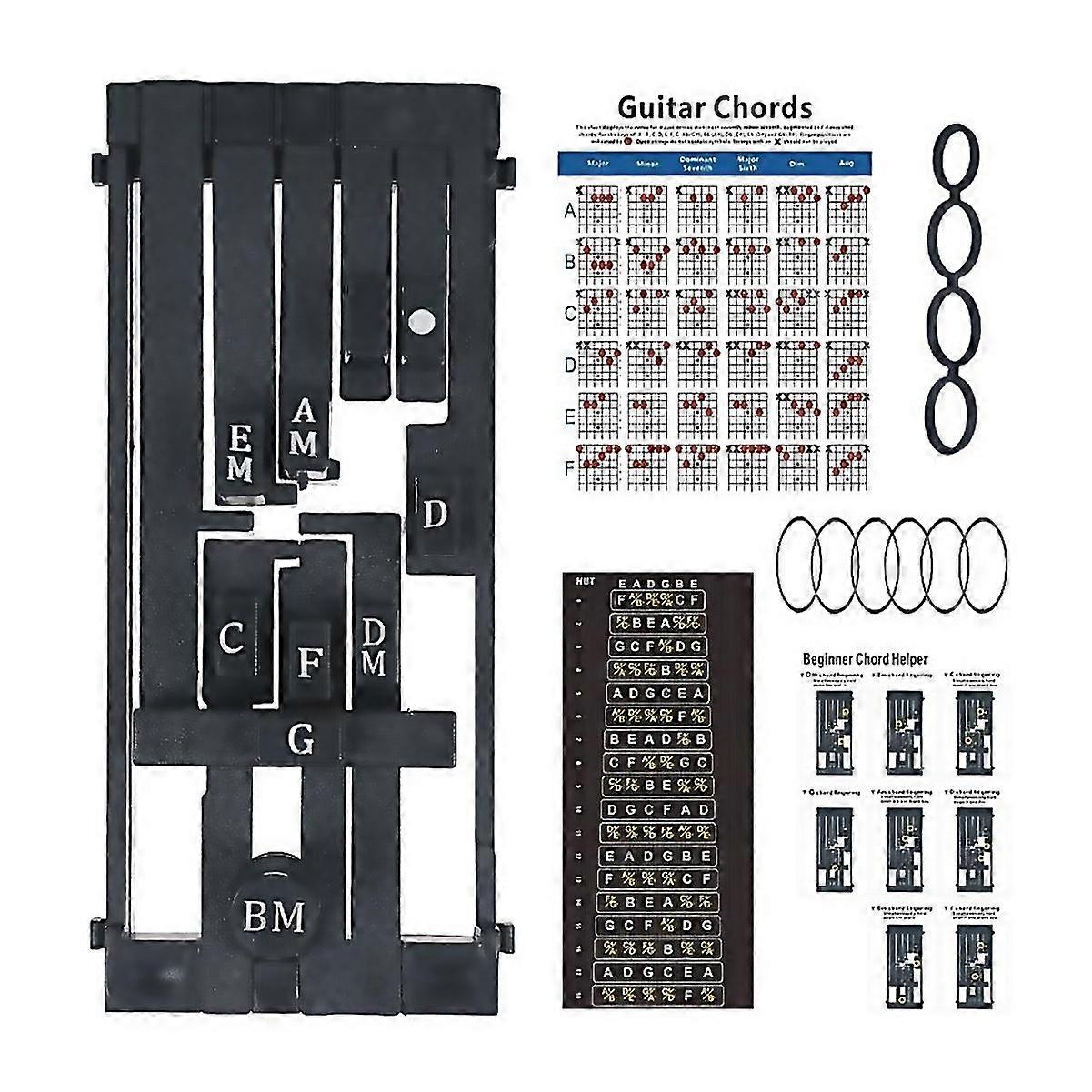 For guitar chord trainer chord learning system for beginners Black