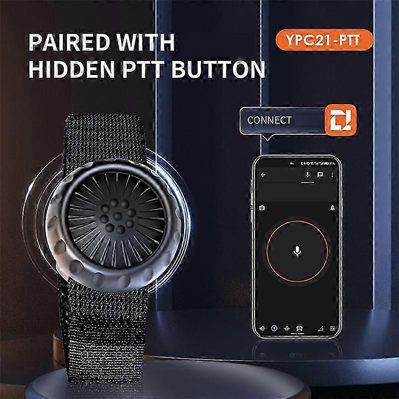 Wireless Bluetooth PTT  e Control Button with Adjustable Strap for Zello IOS Android Smar