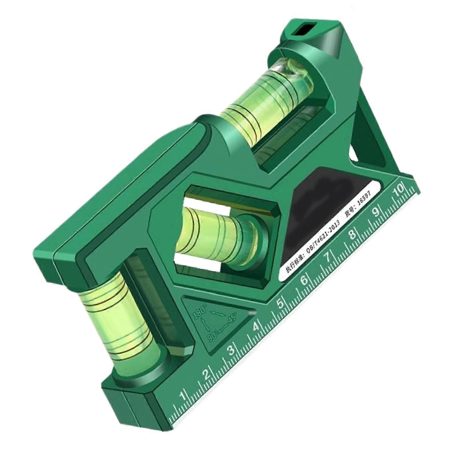Garden Bubble Level  Compact Magnetic Pocket Level for Carpentry Green 105mm